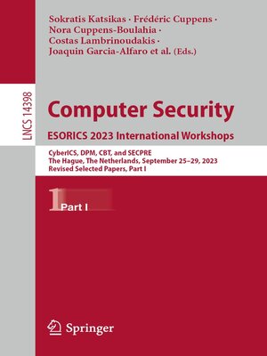 cover image of Computer Security. ESORICS 2023 International Workshops